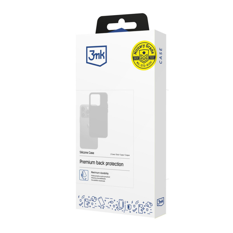 3MK Silicone Case custodia in silicone per Samsung Galaxy S25+, nera