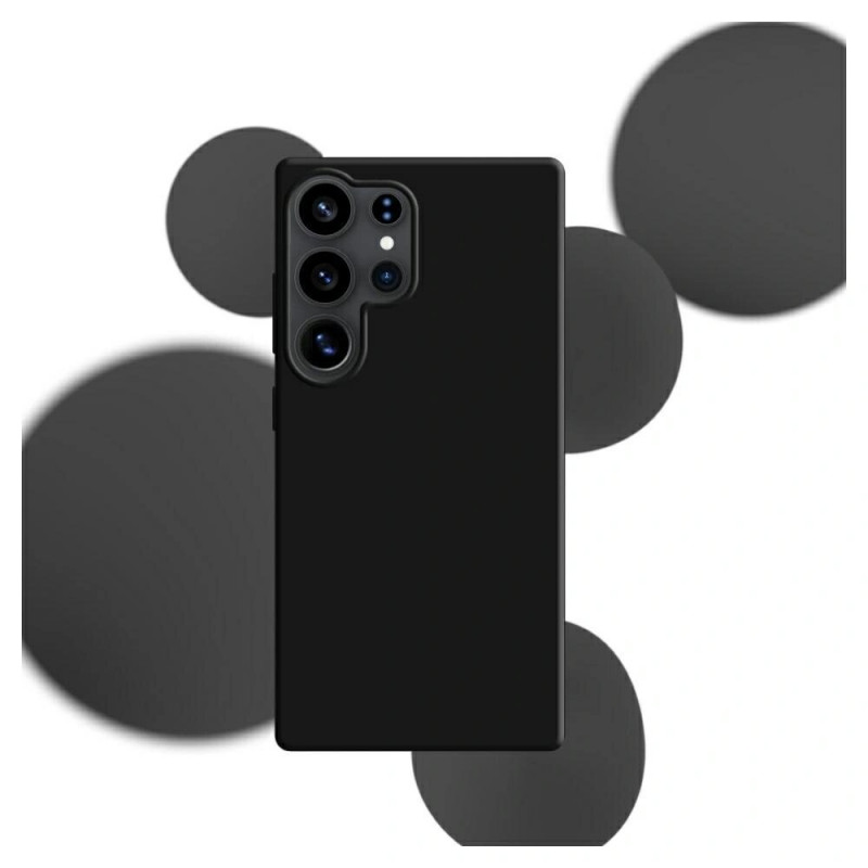 3MK Silicone Case custodia in silicone per Samsung Galaxy S25 Ultra, nera