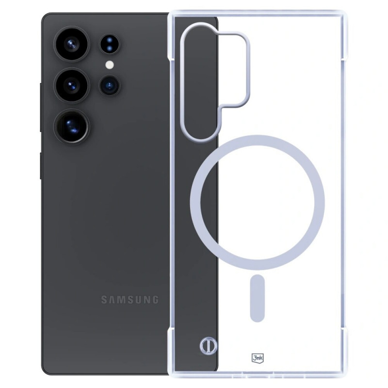 Custodia 3mk Just20g MagCase per Samsung Galaxy S25 Ultra, trasparente