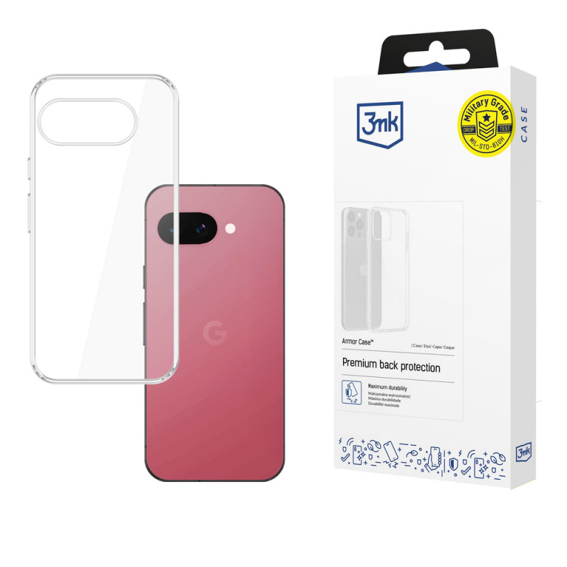 3MK Armor Case custodia per Google Pixel 9A, trasparente