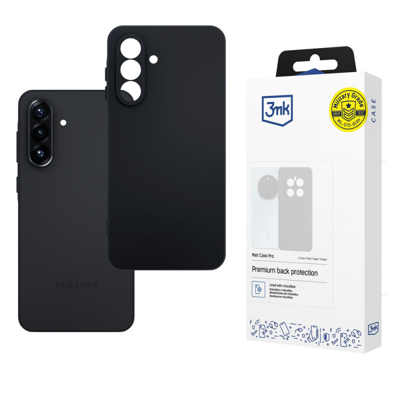 3MK Matt Case Pro custodia per Samsung Galaxy A26 5G, nera