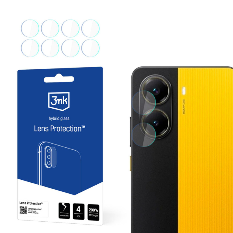 3MK Lens Protection vetro ibrido per obiettivo della fotocamera POCO X7 Pro (4 pz)