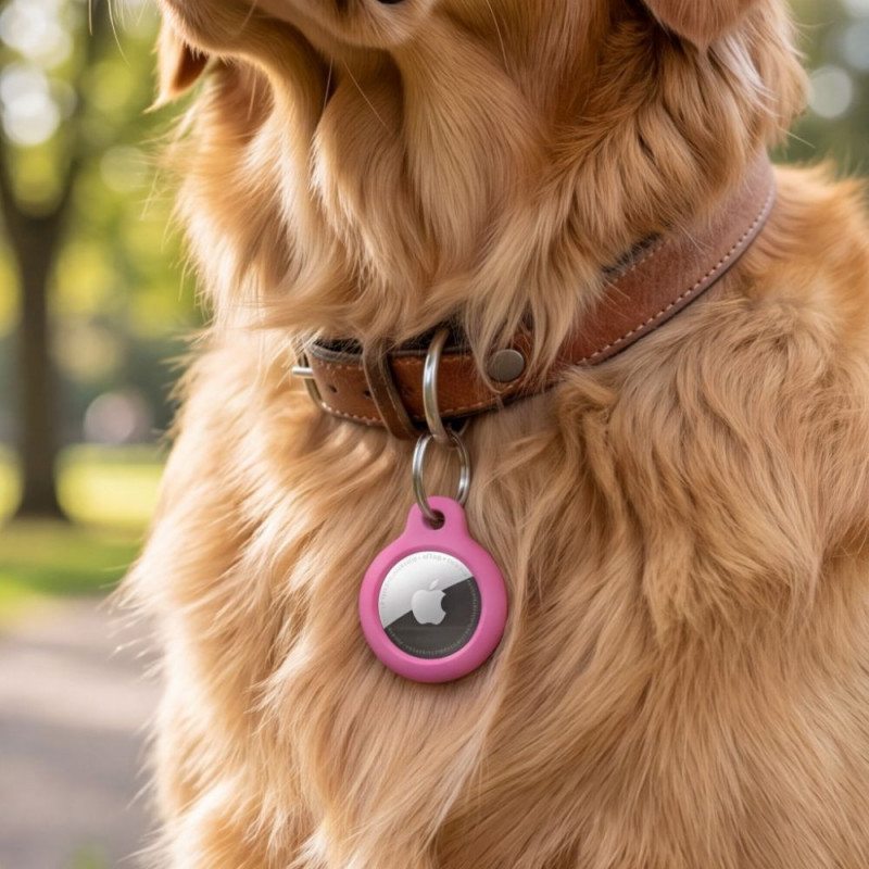 Tech-Protect Rough portachiavi protettivo per Apple AirTag 1 / 2, rosa