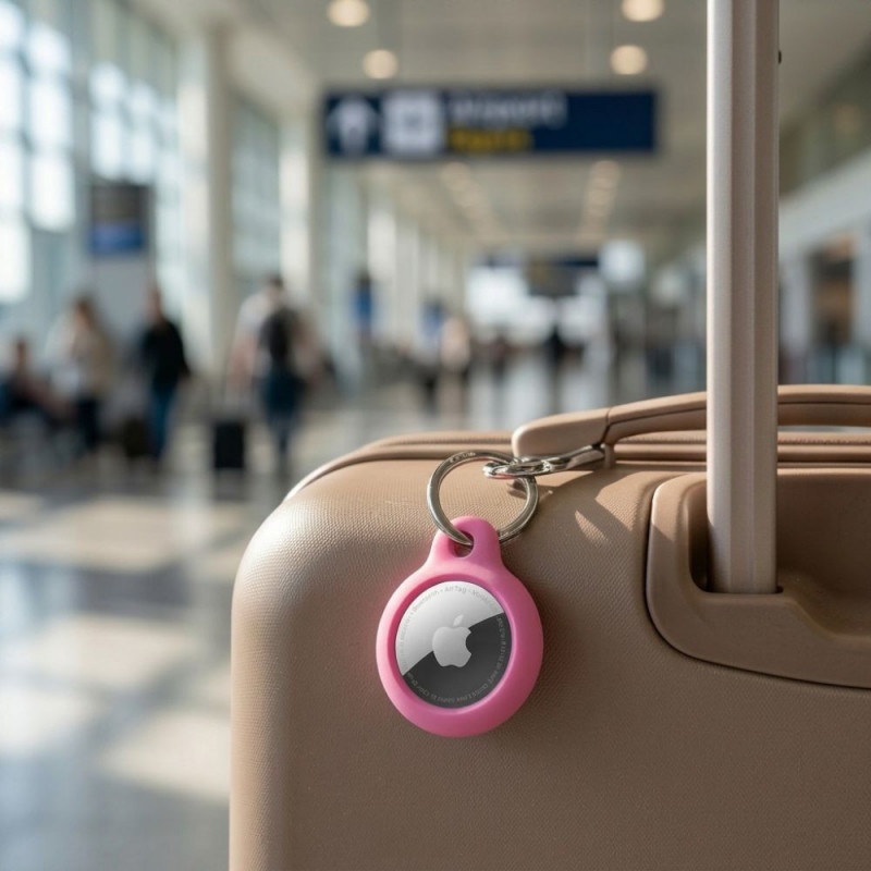 Tech-Protect Rough portachiavi protettivo per Apple AirTag 1 / 2, rosa