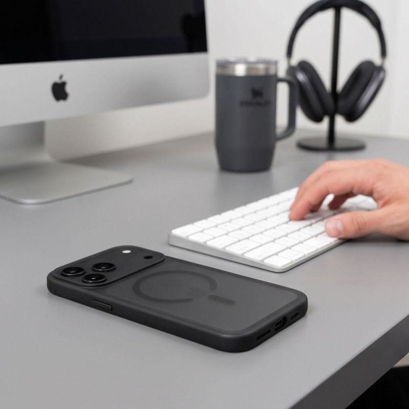 Tech-Protect Magmat MagSafe CC custodia per Apple iPhone 17 Pro / 18 Pro, nero opaco