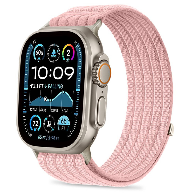 Tech-Protect Nylon Sport cinturino per Apple Watch 44/45/46/49 mm, rosa chiaro