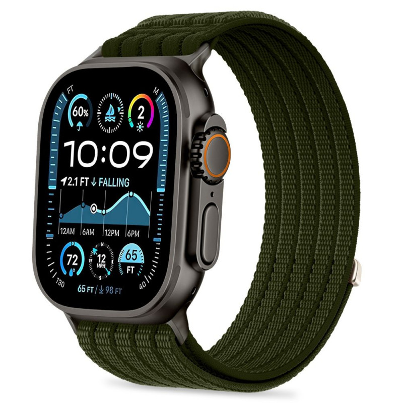 Tech-Protect Nylon Sport cinturino per Apple Watch 44/45/46/49 mm, verde scuro