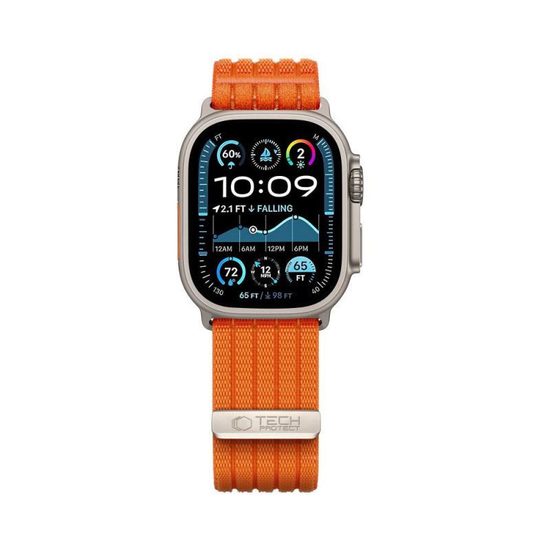 Tech-Protect Nylon Sport cinturino per Apple Watch 44/45/46/49 mm, arancione