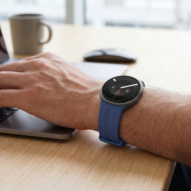 Tech-Protect Silicone Evo cinturino per Samsung Galaxy Watch 8 / 9 / Classic 40 / 44 / 46 mm, blu navy