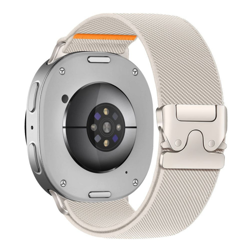 Tech-Protect Nylon Clasp cinturino per orologio per Samsung Galaxy Watch 8 / 9 / Classic 40 / 44 / 46 mm, Starlight