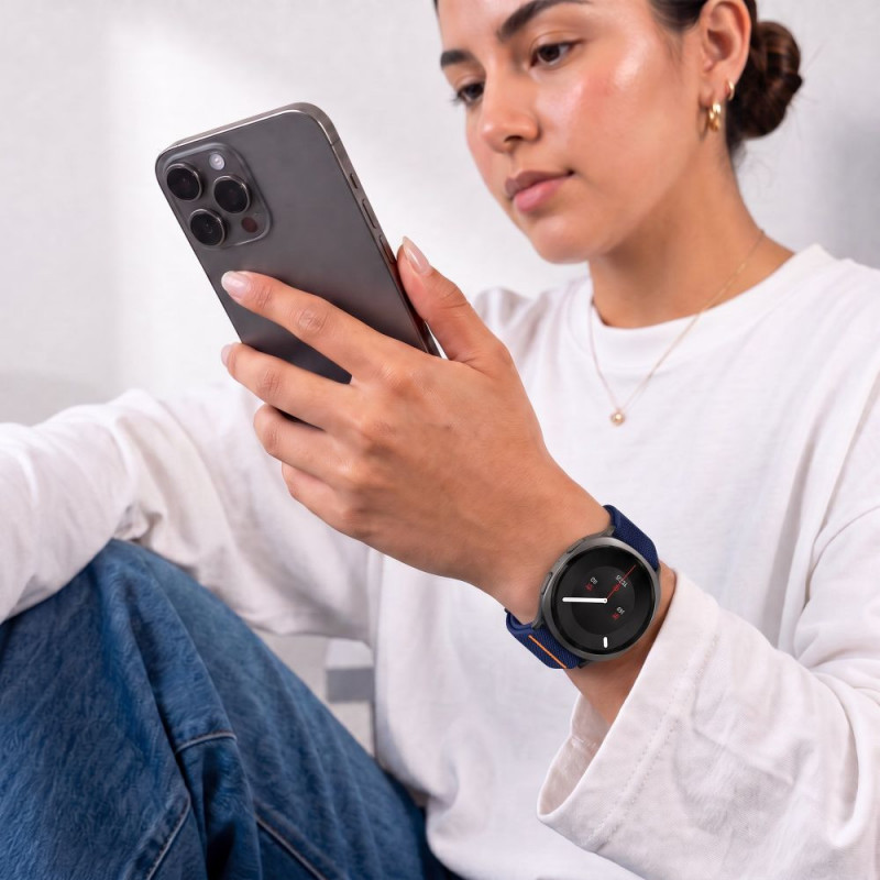 Tech-Protect Nylon Clasp cinturino per orologio per Samsung Galaxy Watch Ultra 1 / 2 2024-2026 47 mm, blu navy
