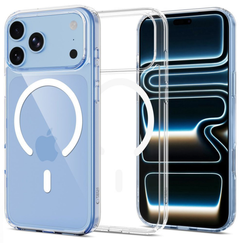 Tech-Protect FlexAir Hybrid MagSafe custodia con vetro temperato (2 pz.) per Apple iPhone 17 Pro Max / 18 Pro Max, trasparente