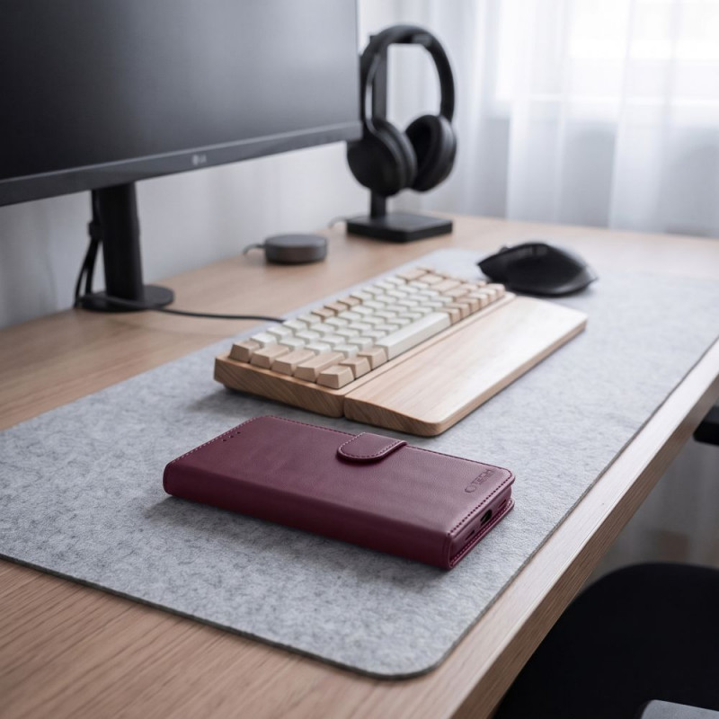 Tech-Protect Wallet custodia a portafoglio per Xiaomi Redmi Note 17 Pro 5G, bordeaux