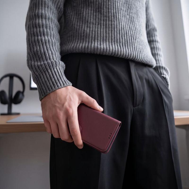 Tech-Protect Wallet custodia a portafoglio per Xiaomi Redmi Note 17 Pro 5G, bordeaux