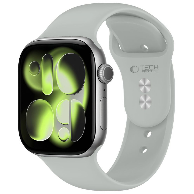 Tech-Protect Silicone cinturino per Apple Watch 8/9/10/11/12/SE 40/41/42 mm, grigio