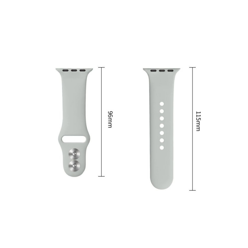 Tech-Protect Silicone cinturino per Apple Watch 8/9/10/11/12/SE 40/41/42 mm, grigio