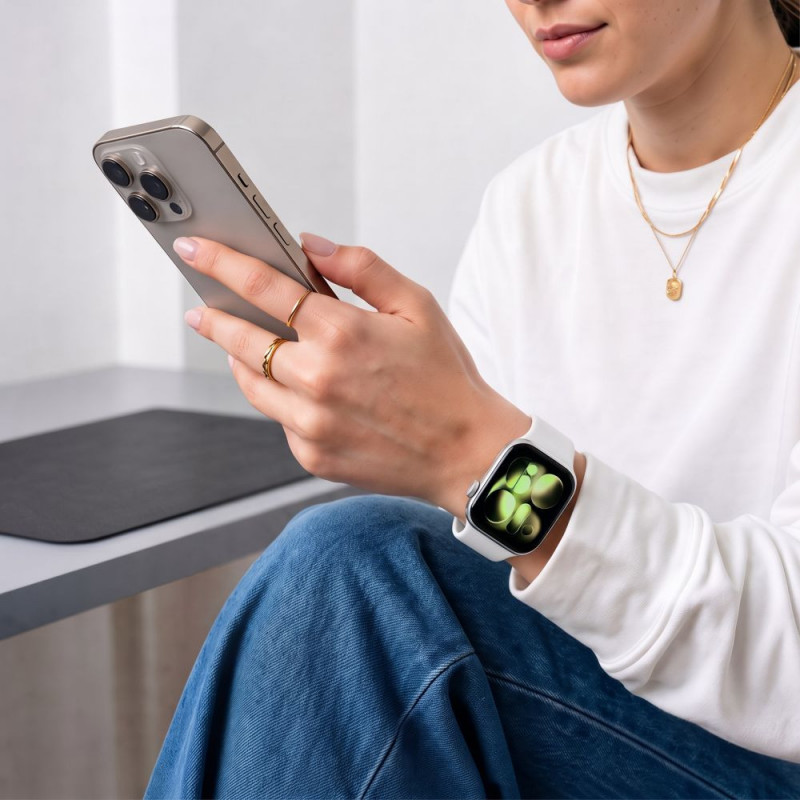 Tech-Protect Silicone cinturino per Apple Watch 8/9/10/11/12/SE 40/41/42 mm, bianco