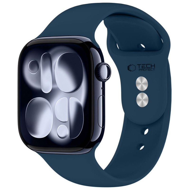 Tech-Protect Silicone cinturino per Apple Watch 8/9/10/11/12/SE 40/41/42 mm, blu navy