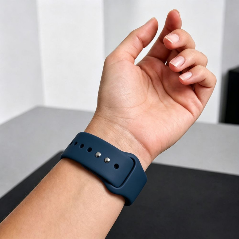 Tech-Protect Silicone cinturino per Apple Watch 8/9/10/11/12/SE 40/41/42 mm, blu navy