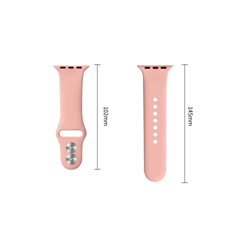 Tech-Protect Silicone cinturino per Apple Watch 8/9/10/11/12/SE/Ultra 44/45/46/49 mm, rosa antico