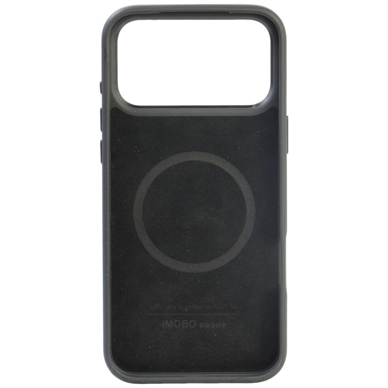 Custodia Audi R8 Genuine Leather MagSafe in vera pelle per iPhone 18 Pro Max / 17 Pro Max, nera e rossa (AUDI000240)