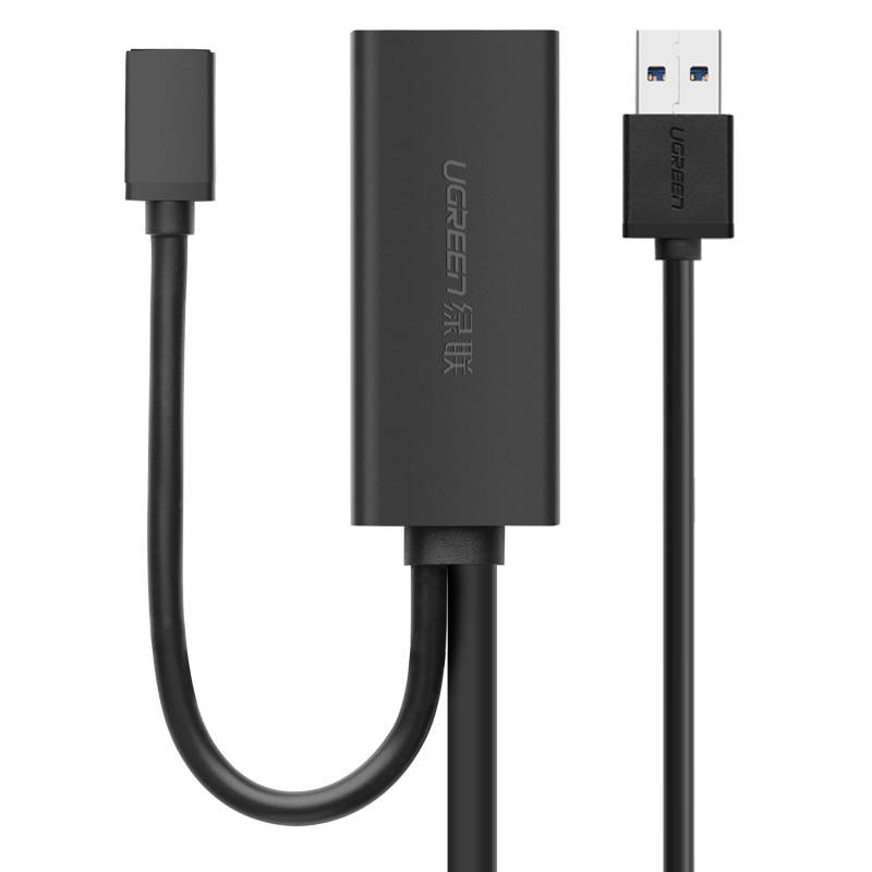 Cavo prolunga UGREEN US175 USB 3.0 con porta di alimentazione micro USB, 5 m, nero