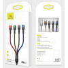USAMS U26 SJ413USB01 (US-SJ413) cavo intrecciato in nylon 4 in 1, 3 m, 2 A (2x Lightning/microUSB/USB-C)