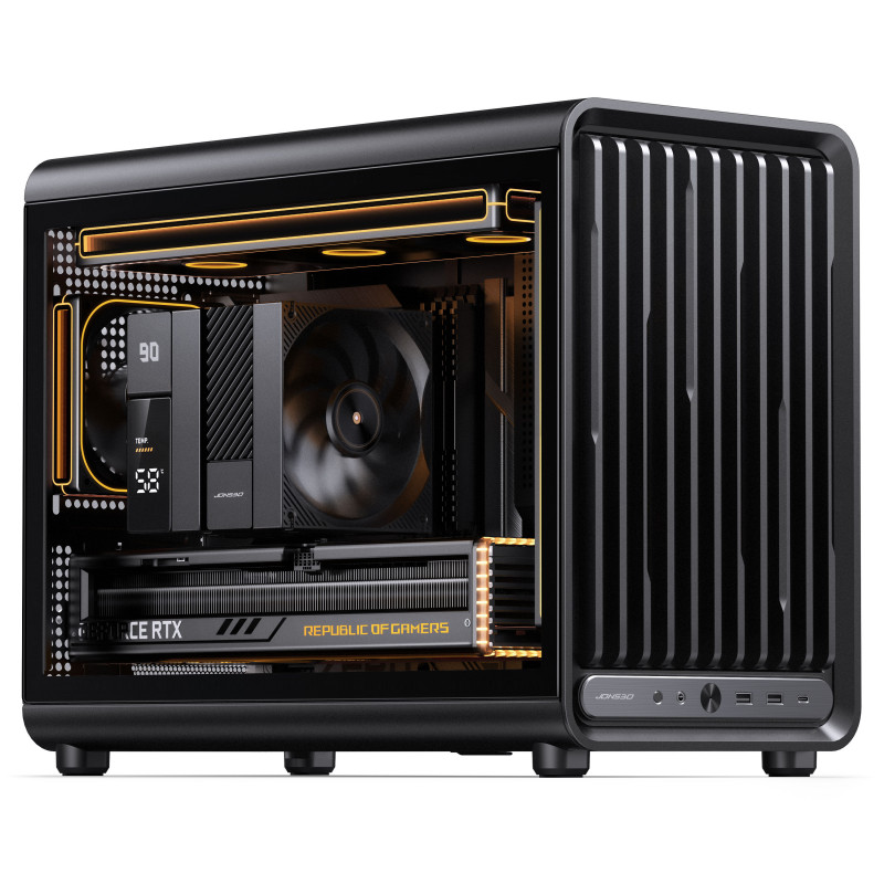 Jonsbo D33 STD case per PC, mini case, mATX, vetro temperato, nero (D33 STD BLACK)
