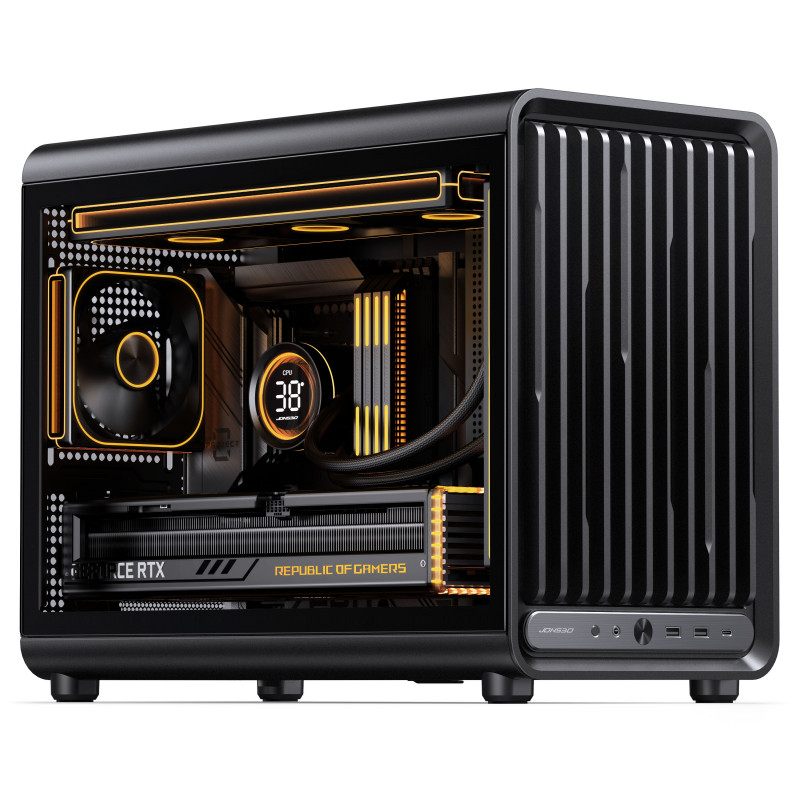 Jonsbo D33 STD case per PC, mini case, mATX, vetro temperato, nero (D33 STD BLACK)