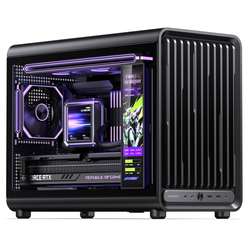Jonsbo D33 STD case per PC, mini case, mATX, vetro temperato, nero (D33 STD BLACK)