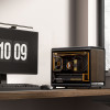 Jonsbo D33 Wood case per PC, Micro-ATX, mATX, vetro temperato, nero, legno