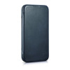 iCarer CE Oil Wax Premium Leather Folio Case custodia a libro magnetica per iPhone 14 Plus, MagSafe, blu (AKI14220707-BU)