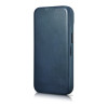 iCarer CE Oil Wax Premium Leather Folio Case custodia a libro magnetica per iPhone 14 Plus, MagSafe, blu (AKI14220707-BU)