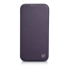 iCarer CE Premium Leather Folio Case custodia a libro magnetica per iPhone 14 Plus, MagSafe, viola scuro (WMI14220715-DP)