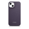 iCarer CE Premium Leather Folio Case custodia a libro magnetica per iPhone 14 Plus, MagSafe, viola scuro (WMI14220715-DP)