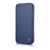 iCarer CE Premium Leather Folio Case custodia a libro magnetica per iPhone 14 Plus, MagSafe, blu (WMI14220715-BU)
