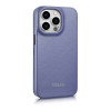iCarer CE Premium Leather Folio Case custodia a libro in pelle per Apple iPhone 14 Pro Max, MagSafe, viola chiaro (ICR419)