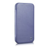 iCarer CE Premium Leather Folio Case custodia a libro in pelle per Apple iPhone 14 Pro Max, MagSafe, viola chiaro (ICR419)