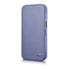 iCarer CE Premium Leather Folio Case custodia a libro in pelle per Apple iPhone 14 Pro Max, MagSafe, viola chiaro (ICR419)