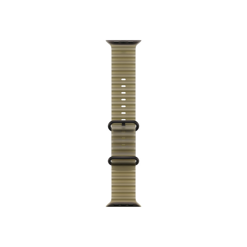 Apple Ocean Band cinturino per smartwatch 49 mm, verde alga semitrasparente, finitura in titanio nero, MKAV4ZM/A