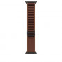 Apple Alpine Loop cinturino per smartwatch 49 mm, bordeaux, taglia media, finitura in titanio nero, MKF14ZM/A