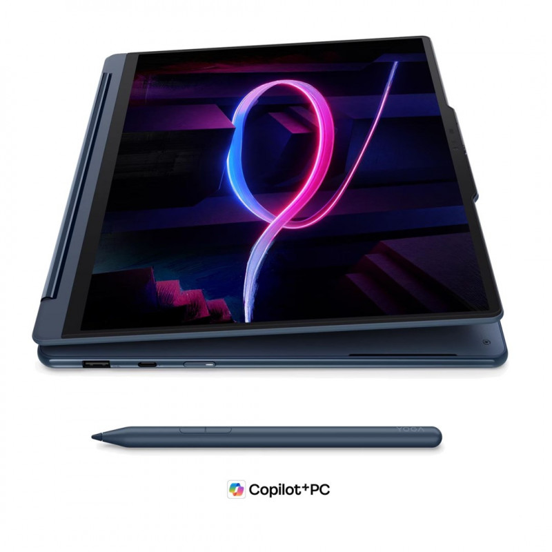 Lenovo Yoga 9i 2-in-1 Aura Edition 14IPH11 83SE001XPB notebook, 14" 2,8K OLED touchscreen, Intel Core Ultra 7 355, 32 GB RAM, SSD 512 GB, blu