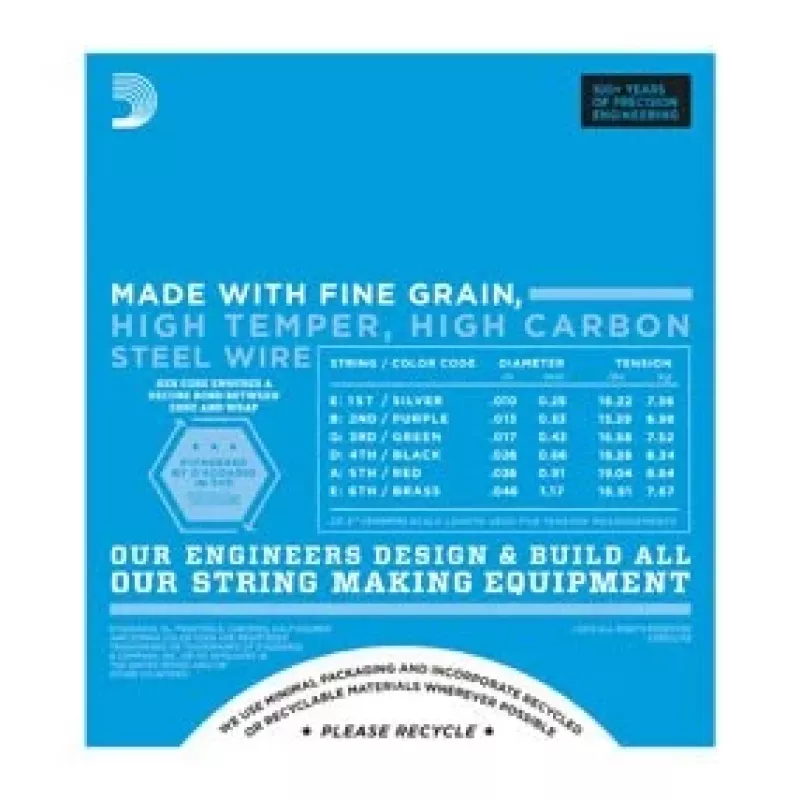 D'Addario EXL110 Regular Light corde per chitarra elettrica, 10-46