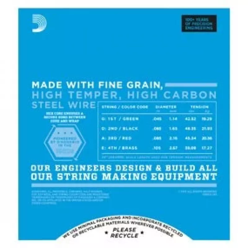 D'Addario EXL165 corde per basso, Regular Light 45–105