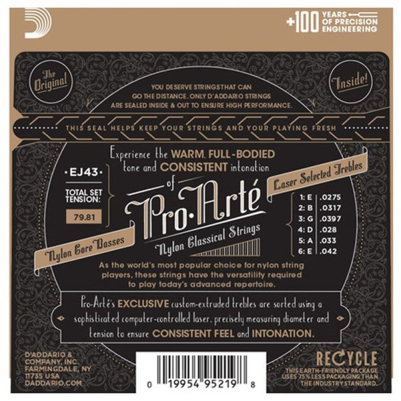 D'Addario EJ43 Pro-Arté Carbon corde per chitarra classica