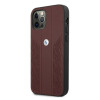 BMW BMHCP12LRSPPR Curve Perforate custodia rigida in pelle per Apple iPhone 12 Pro Max, rossa