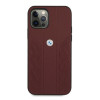 BMW BMHCP12LRSPPR Curve Perforate custodia rigida in pelle per Apple iPhone 12 Pro Max, rossa