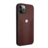 BMW BMHCP12LRSPPR Curve Perforate custodia rigida in pelle per Apple iPhone 12 Pro Max, rossa