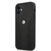 BMW BMHCP12SRSPPK Curve Perforate custodia rigida in pelle per Apple iPhone 12 mini, nera