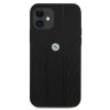 BMW BMHCP12SRSPPK Curve Perforate custodia rigida in pelle per Apple iPhone 12 mini, nera